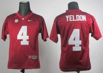 Alabama Crimson Tide #4 T.J Yeldon Red Kids Jerseys