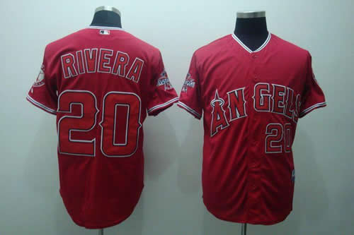 Anaheim Angels #20 Rivera red Jerseys