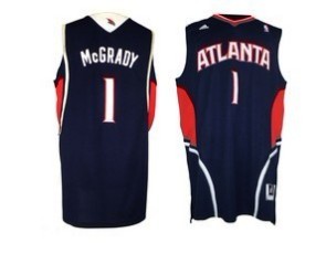Atlanta Hawks #1 Tracy McGrady Revolution 30 Blue Jerseys