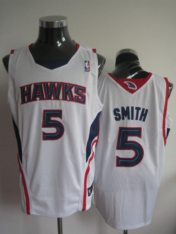 Atlanta Hawks #5 Josh SMITH White Jerseys