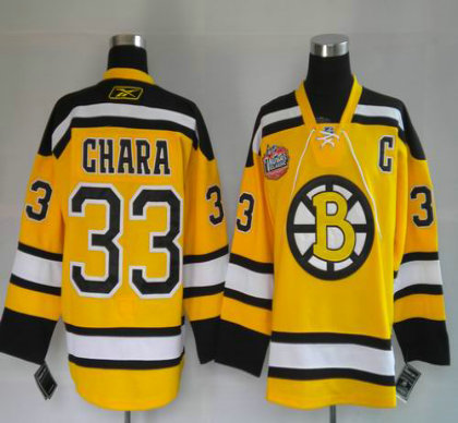 Boston Bruins #33 Chara Yellow WINTER CLASSIC Jerseys