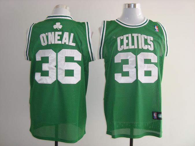 Boston Celtics #36 O neal GREEN with white number Jerseys