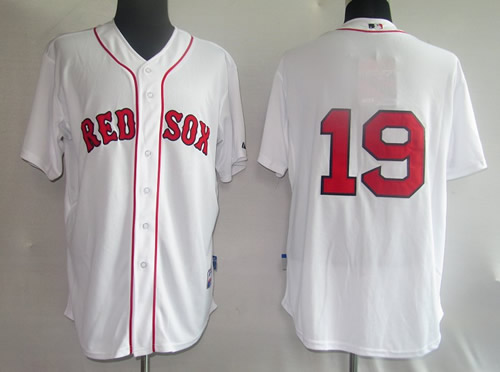 Boston Red Sox #19 Beckett m&n white Jerseys coolbase