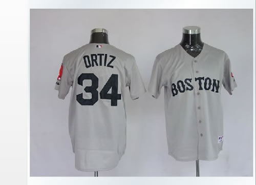 Boston Red Sox #34 Ortiz grey Jerseys
