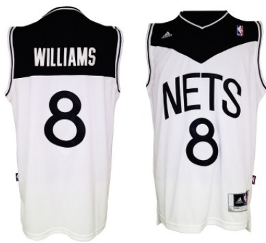 Brooklyn Nets #8 Deron Williams Revolution 30 Swingman White Jerseys