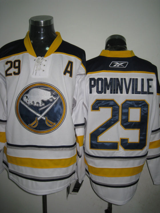 Buffalo Sabres #29 Jason Pominville white Jerseys