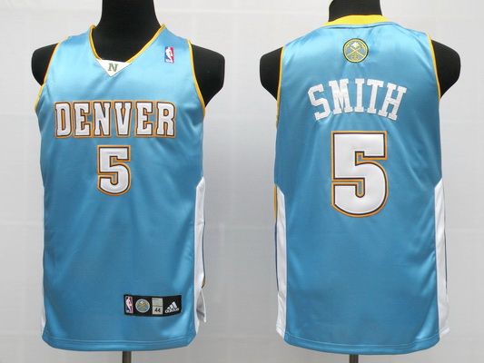 Denver Nuggets #5 Jr.Smith light blue Jerseys