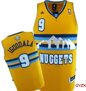 Denver Nuggets #9 Andre Iguodala Yellow Swingman Jerseys