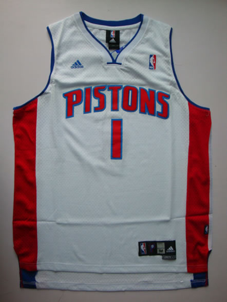 Detroit Pistons #1 Mcgrady White-Red Swingman Jerseys