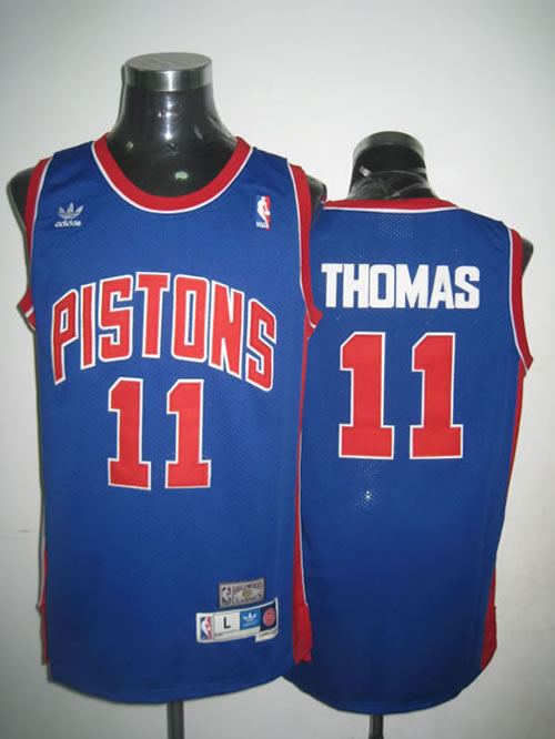 Detroit Pistons #11 Thomas Blue Jerseys