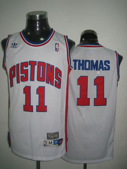Detroit Pistons #11 Thomas white Jerseys