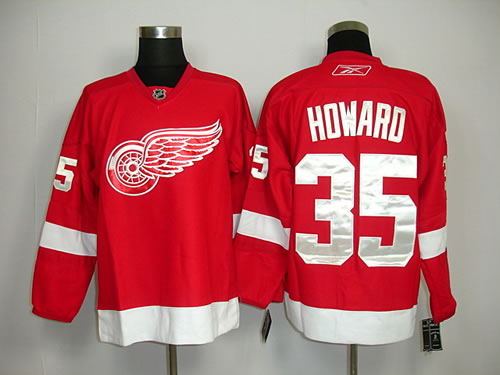 Detroit Red Wings #35 Jimmy Howard Red Jerseys