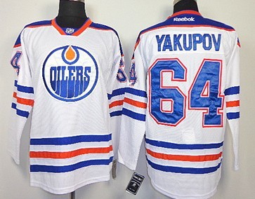 Edmonton Oilers #64 Neil Yakupov White Jerseys