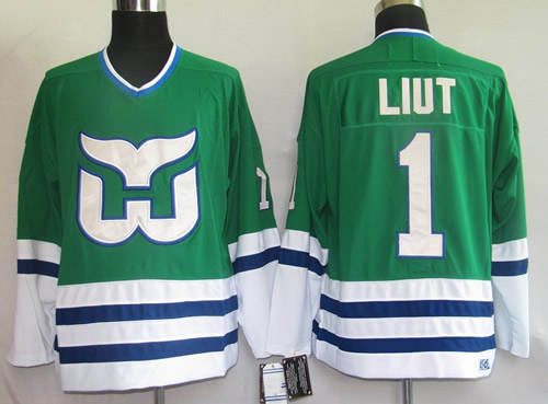 Hartford Whalers #1 LIUT Green Jerseys