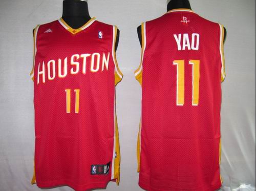Houston Rockets #11 Yao Ming red Jerseys