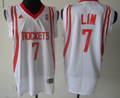 Houston Rockets #7 Jeremy Lin White Swingman Jerseys