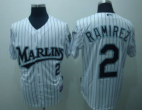 Marlins #2 Ramirez white Jerseys