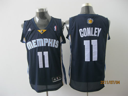 Memphis Grizzlies #11 Conley Dark Blue Swingman Jerseys