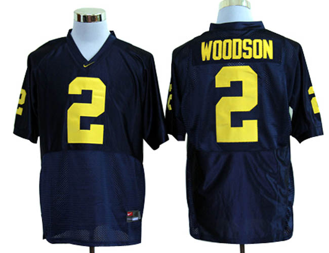 Michigan Wolverines #2 Woodson Navy Blue NCAA Jerseys