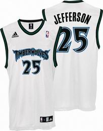 Minnesota Timberwolves #25 Al Jefferson white Jerseys