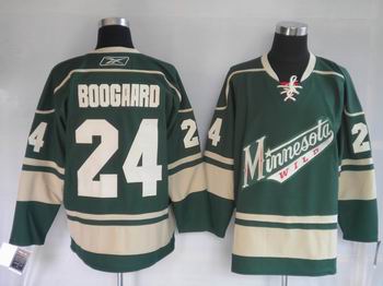 Minnesota Wilds #24 BOOGAARD green Jerseys