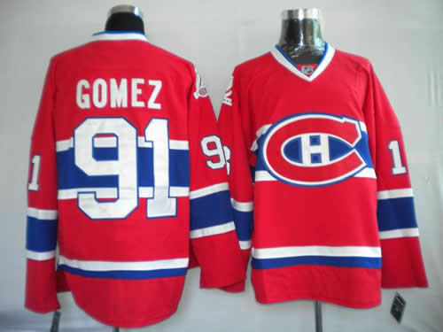 Montreal Canadiens #91 Gomez red CH Jerseys