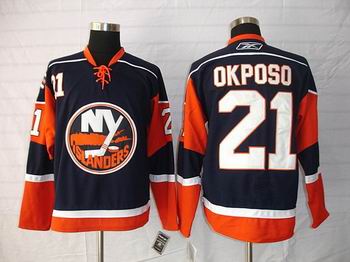 New York Islanders #21 Kyle Okposo Dark blue Jerseys