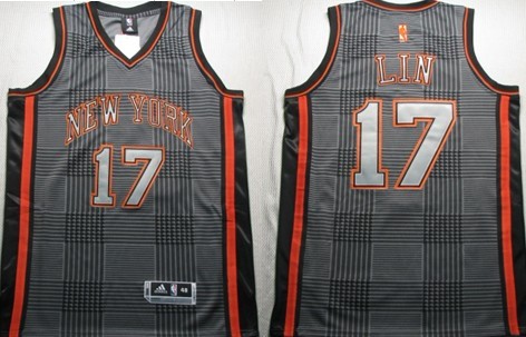 New York Knicks #17 Jeremy Lin Black Rhythm Fashion Jerseys