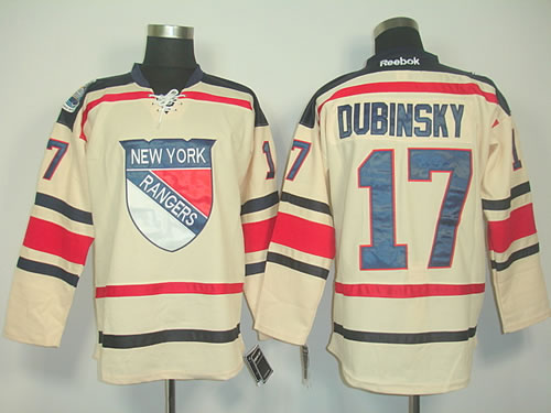 New York Rangers #17 Dubinsky Cream Jerseys