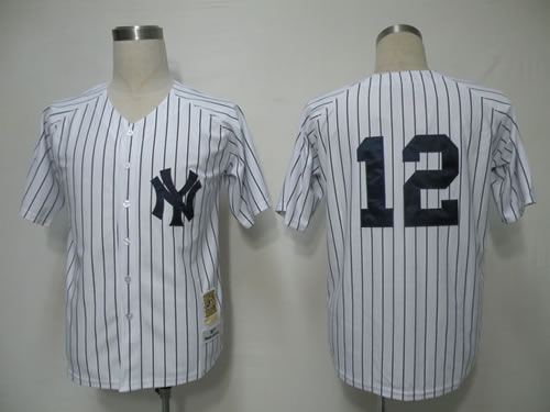 New York Yankees #12 Eduardo Nunez White M&N Jerseys