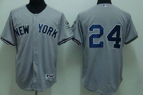 New York Yankees #24 Robinson Cano grey Jerseys