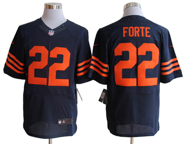 Nike Chicago Bears #22 Matt Forte Blue With Orange Game Jerseys