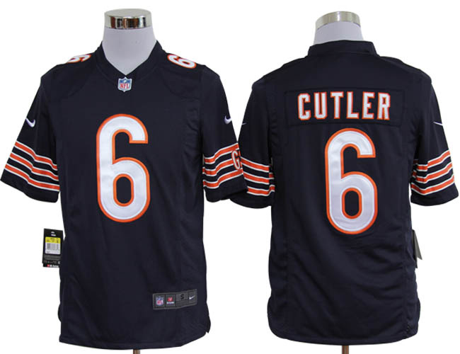 Nike Chicago Bears #6 Jay Cutler game Blue Jerseys