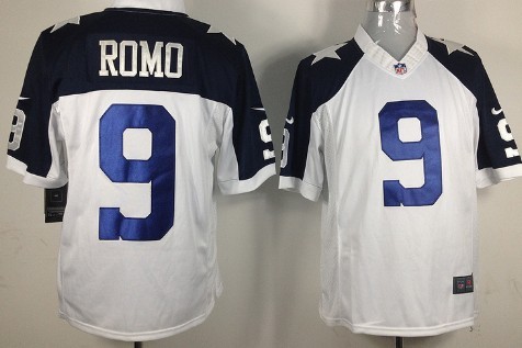 Nike Dallas Cowboys #9 Tony Romo White Thanksgiving Game Jersey