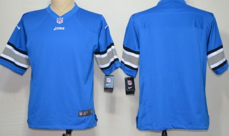 Nike Detroit Lions Blank Light Blue Game Jerseys