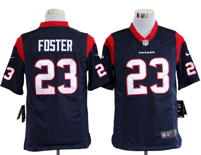 Nike Houston Texans #23 Arian Foster Game Blue Jerseys