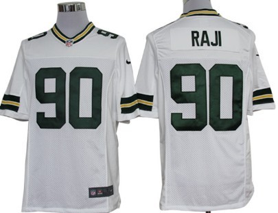 Nike Limited Green Bay Packers #90 B.J. Raji White Jerseys