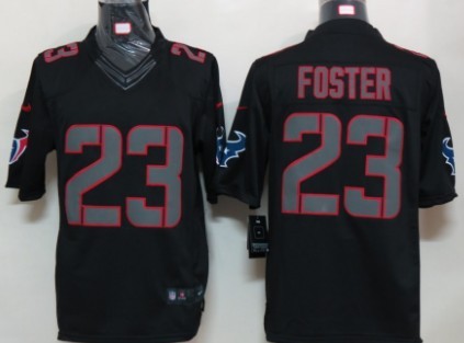Nike Limited Houston Texans #23 Arian Foster Black Impact Jerseys