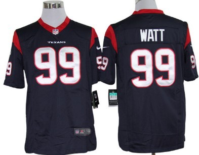 Nike Limited Houston Texans #99 J.J. Watt Blue Jerseys
