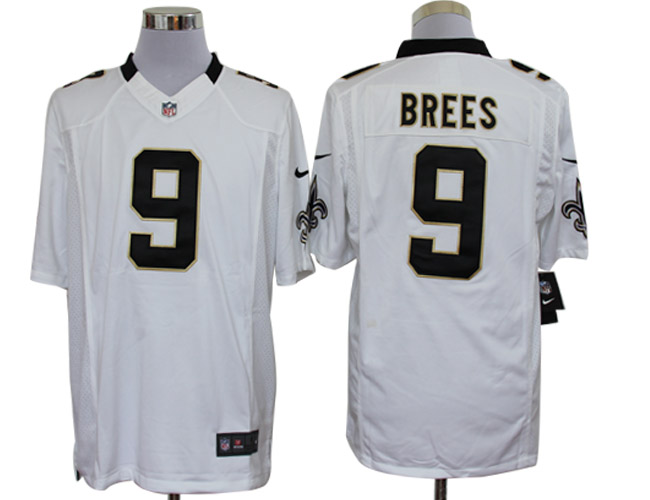 Nike Limited New Orleans Saints #9 Drew Brees White Jerseys