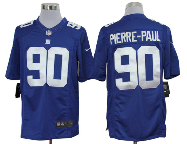 Nike Limited New York Giants #90 Jason Pierre-Paul Blue Jerseys