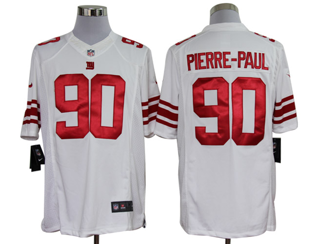 Nike Limited New York Giants #90 Jason Pierre-Paul White Jerseys