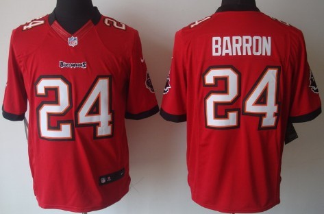 Nike Limited Tampa Bay Buccaneers #24 Mark Barron Red Jerseys