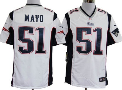 Nike New England Patriots #51 Jerod Mayo White Game Jerseys