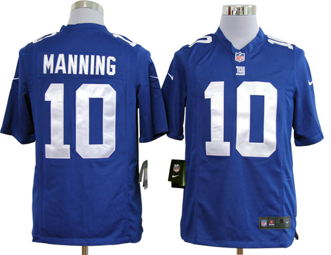 Nike New York Giants #10 Eli Manning Game Blue Jerseys