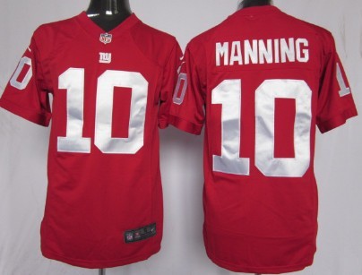Nike New York Giants #10 Eli Manning Red Game Jerseys