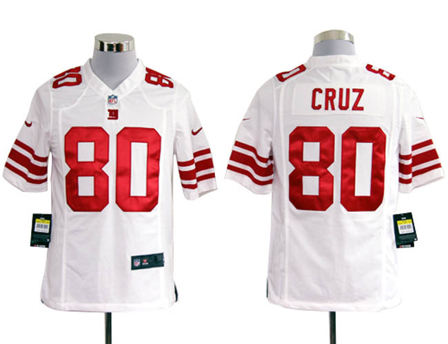 Nike New York Giants #80 Victor Cruz Game White Jerseys