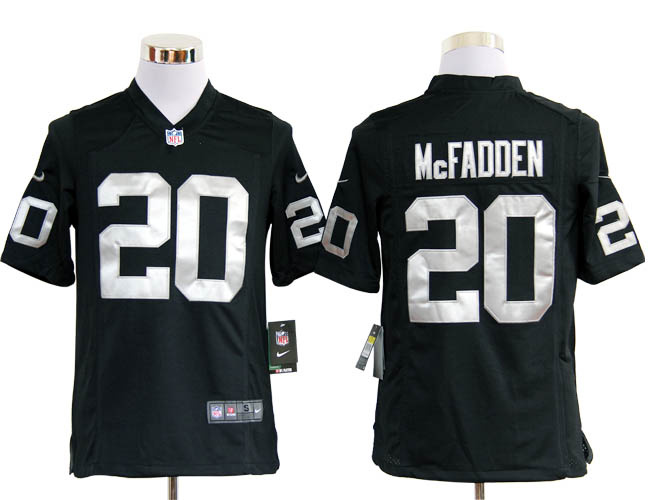 Nike Oakland Raiders #20 Darren McFadden Game Black Jerseys