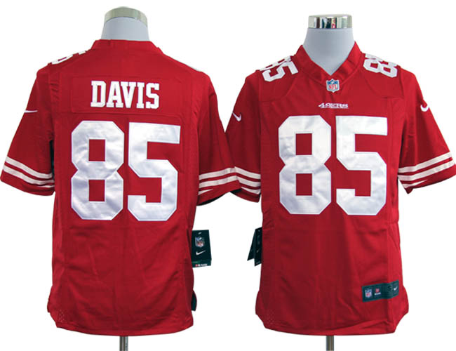 Nike San Francisco 49ers #85 Vernon Davis Game Red Jerseys