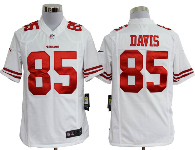 Nike San Francisco 49ers #85 Vernon Davis Game White Jerseys